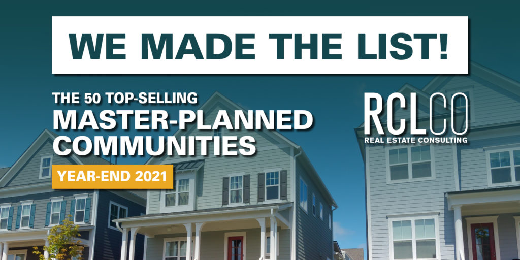 RCLCO Top 50-selling master-planned communities flyer